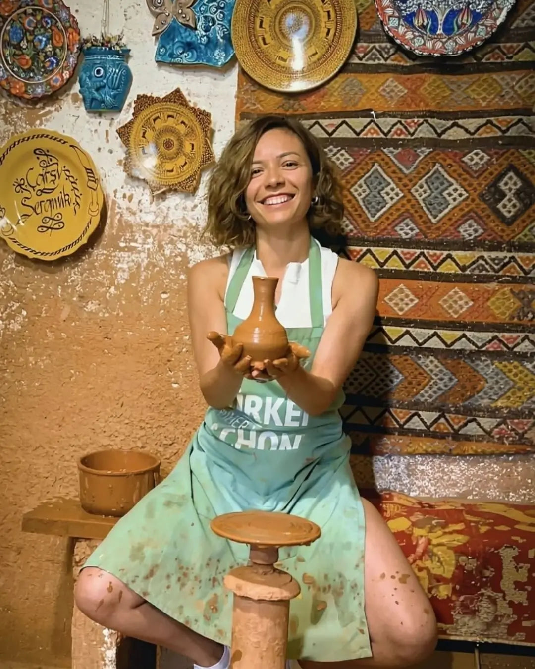 Avanos’ta çömlek yapmak isteyenler için atölye deneyimi