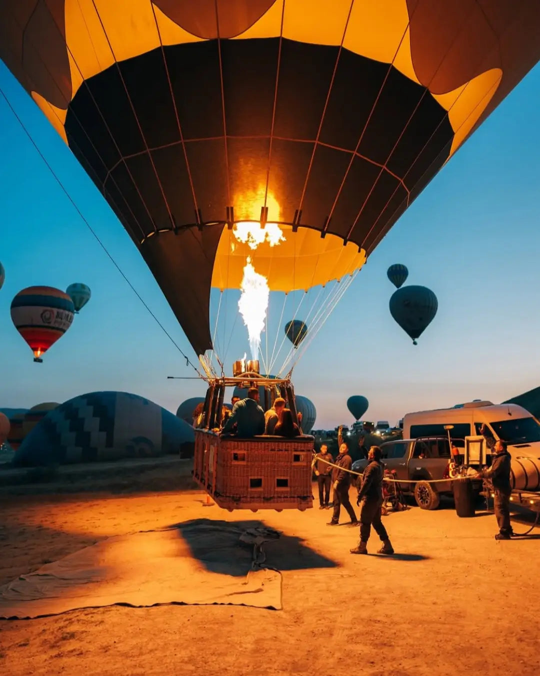 Kapadokya balon kalkış alanı