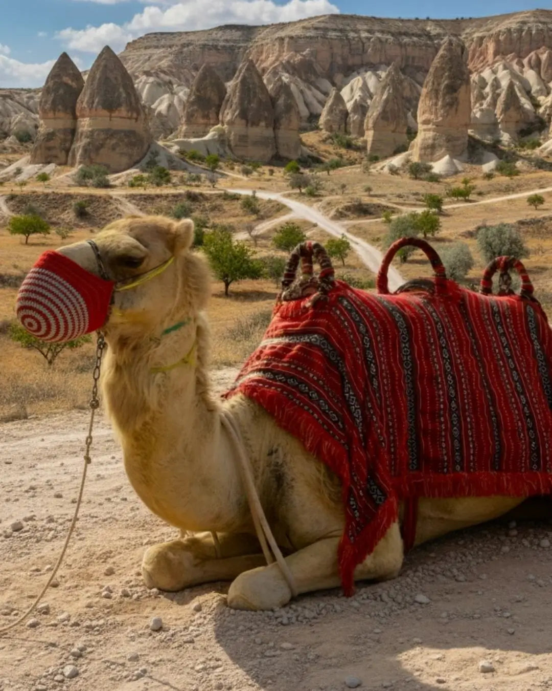 Kapadokya deve turunun yapıldığı vadiler ve peri bacaları
