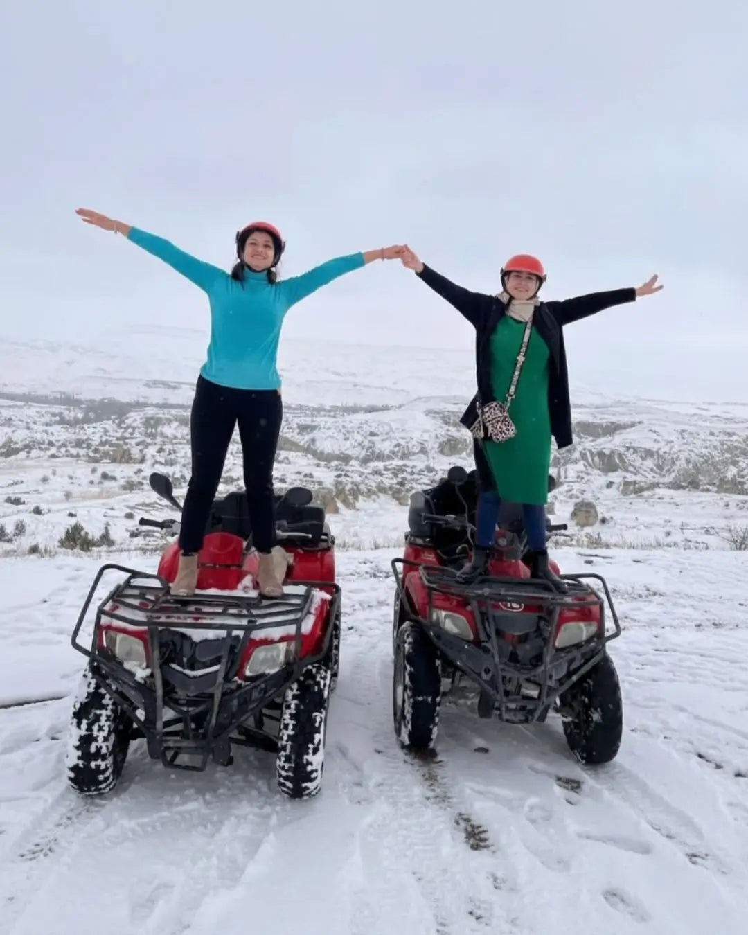 Kışın Kapadokya'da atv turu