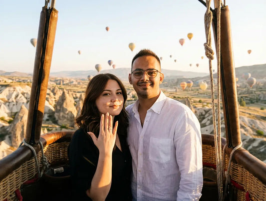 Kapdaokya'da balon turu evlilik teklifi